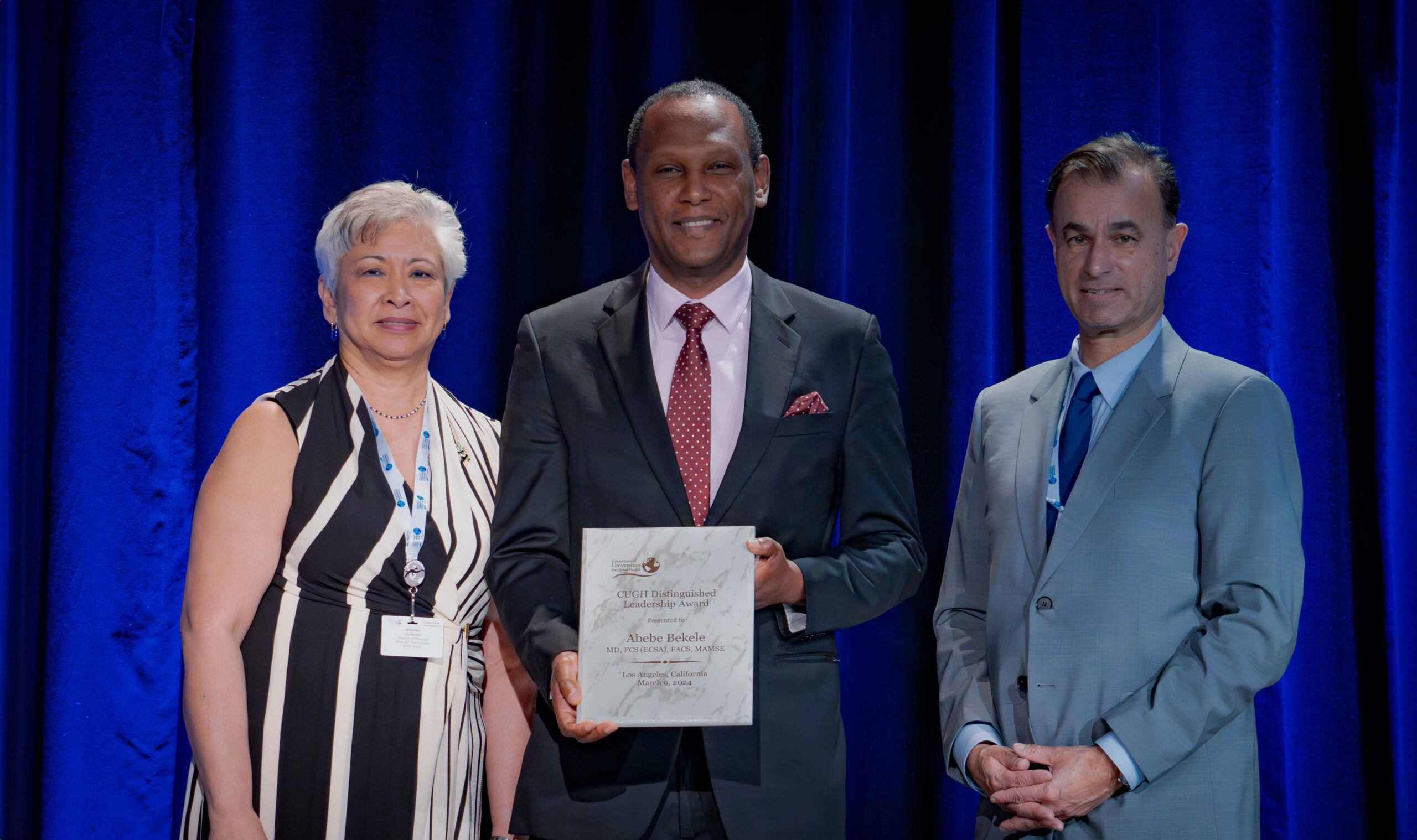 Dean Abebe Bekele Receives CUGH’s Distinguished Leadership Award